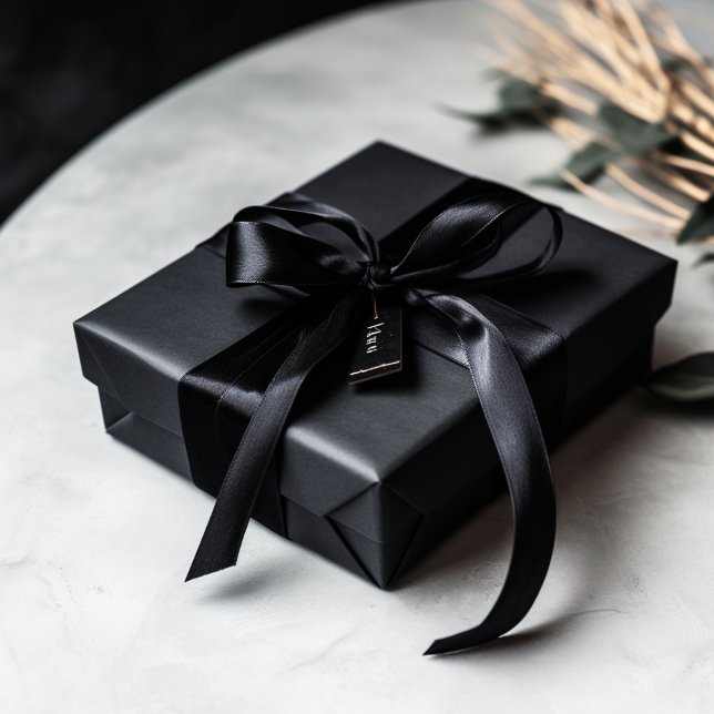 Nachtschwarze Farbe Satinband (Von Creator hochgeladen)