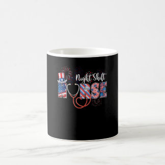 Nachtschwester 4. Juli Love Heart Stethoskop Kaffeetasse