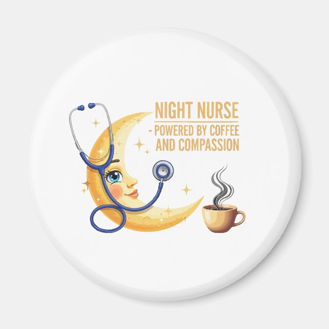 Nachtschwester - Coffee & Compassion Healthcare Magnet (Vorne)