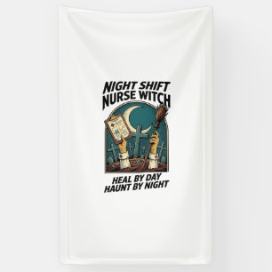 Nachtschwester-Hexen-Retro-Halloween-T-Shirt Banner
