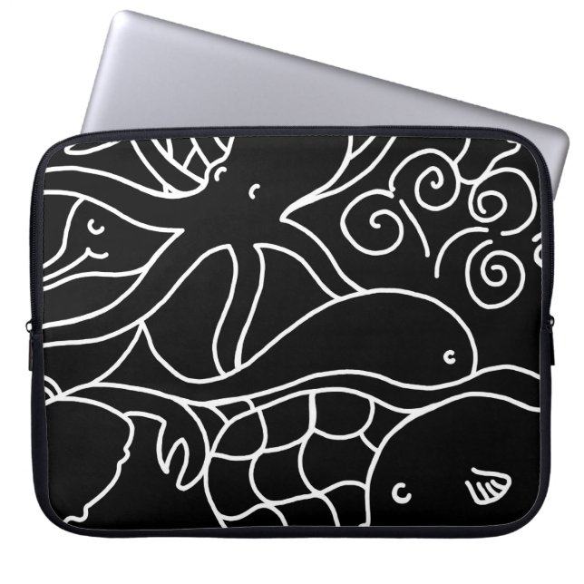 Nachtschwimmen Laptopschutzhülle (Vorderseite)