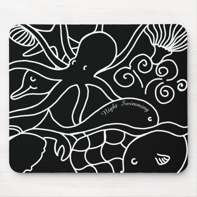 Nachtschwimmen Mousepad (Vorne)