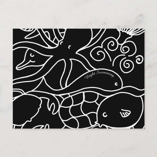 Nachtschwimmen Postkarte (Vorderseite)