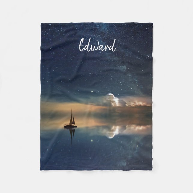 Nachtsegeln Fleecedecke (Vorderseite)