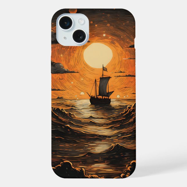 Nachtsegeln iPhone Hülle (Rückseite)