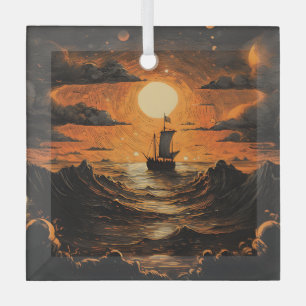 Nachtsegeln Ornament Aus Glas