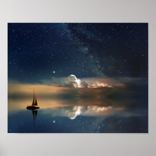 Nachtsegeln Poster