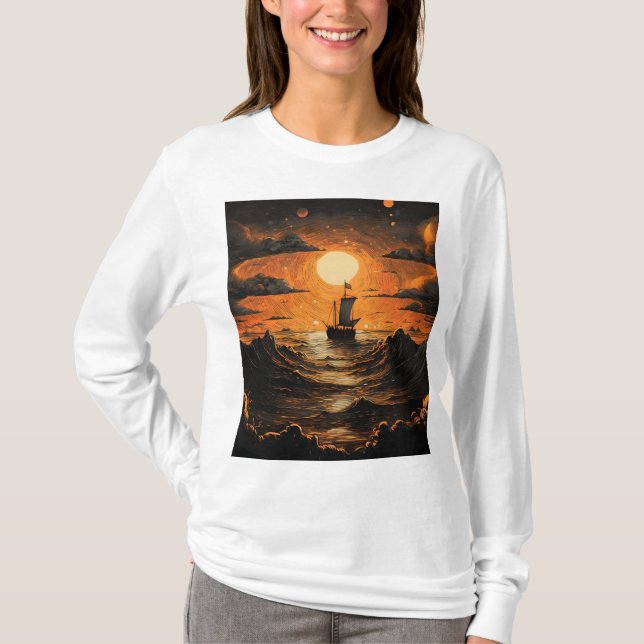 Nachtsegeln T-Shirt (Vorderseite)