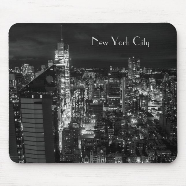 NachtSkyline New York City Manhattan Mousepad (Vorne)