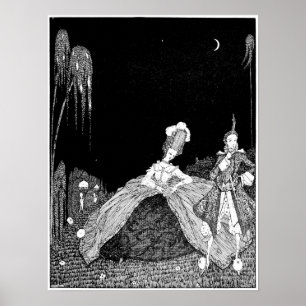 Nachtspaziergang - Vintage Image Poster