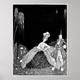 Nachtspaziergang - Vintage Image Poster