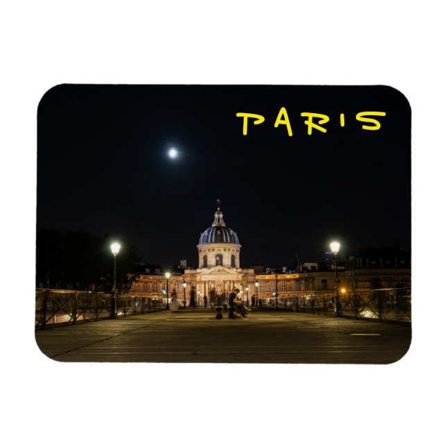 Nachtspaziergänge auf Pont des Arts - Paris Magnet (Horizontal)