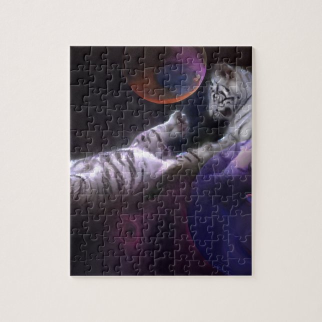 Nachtspiel-Weißtiger Puzzle (Vertikal)