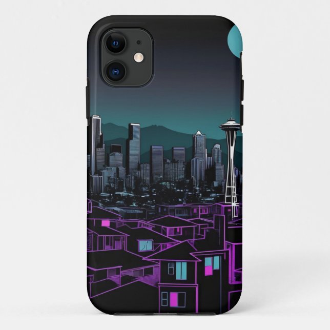 Nachtstadt Case-Mate iPhone Hülle (Rückseite)