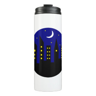 Nachtstadt Thermosbecher