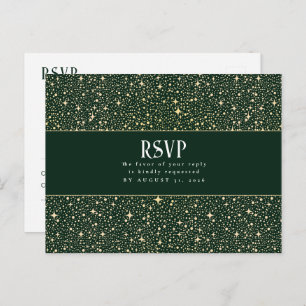 Nachtstars Hochzeit RSVP Postkarte