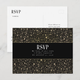 Nachtstars Hochzeit RSVP Postkarte