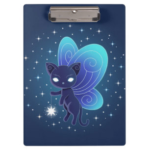 Nachtstern Fee Pixie Katze Klemmbrett