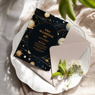 Nachtsternenhimmel Galaxie Hochzeit Einladung