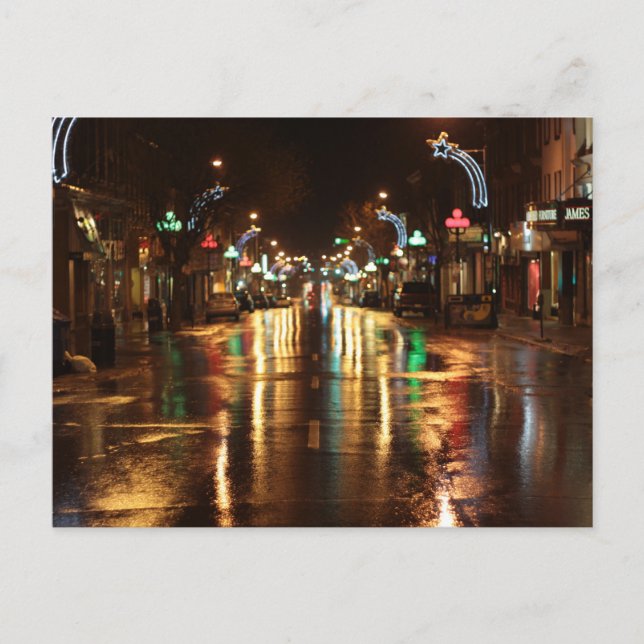 Nachtstraße Postkarte (Vorderseite)
