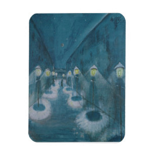Nachtstraße (Straße bei Nacht) (1922) Walter Grama Magnet