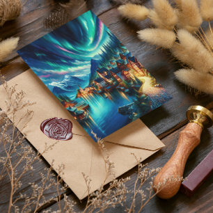 Nachtsymphonie: Lake Serenity Postkarte