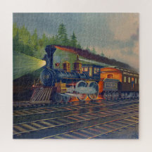 Nachtszene auf der New York Central Railroad