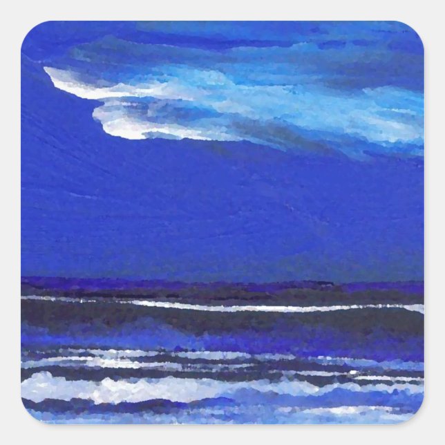 NachttanzkricketDiane Art Quadratischer Aufkleber (Vorderseite)