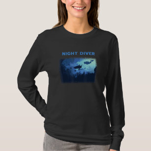 Nachttaucher Scuba Diving Unterwasser Schnorchel V T-Shirt