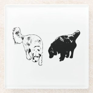 Nachttisch-Hush — Retriever Duo Glasuntersetzer