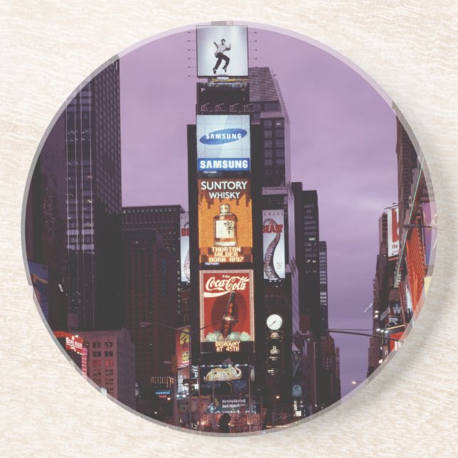Nachtverkehr auf dem New York Times Square Getränkeuntersetzer (Vorne)