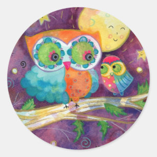 Nachtverschiebung Runder Aufkleber