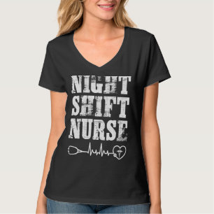 Nachtverschiebung Unterschiedliche Rasse Stethosco T-Shirt