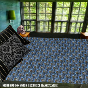Nachtvögel im Auge Fleecedecke