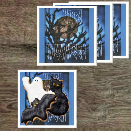 Nachtvögel im Auge Serviette