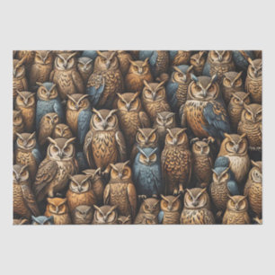 Nachtwache: Muster der Owl-Ansammlung Seidenpapier