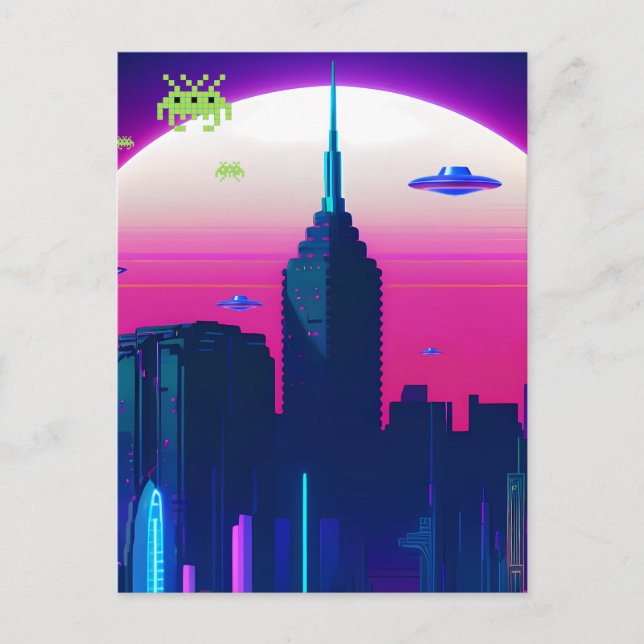 Nachtwache und Vapor Daze Postkarte (Vorderseite)