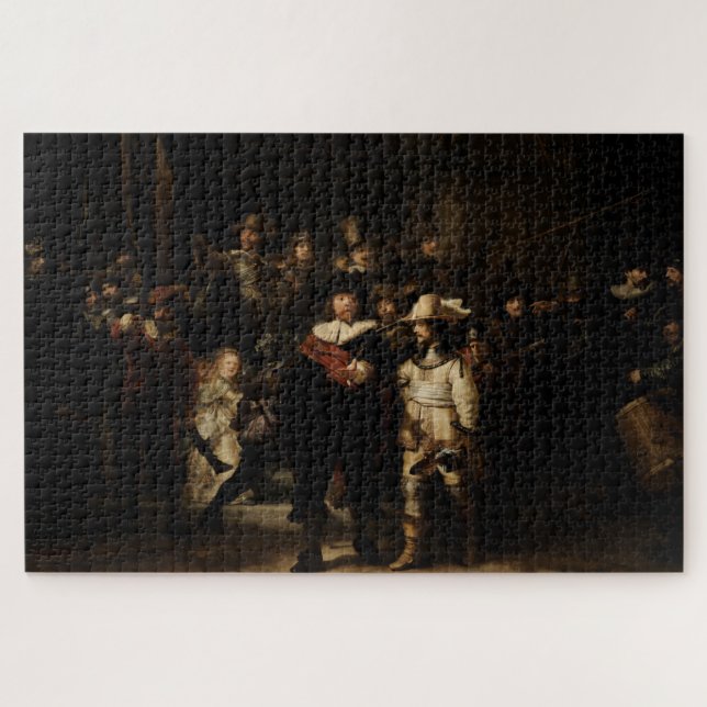 Nachtwache von Rembrandt Puzzle (Horizontal)