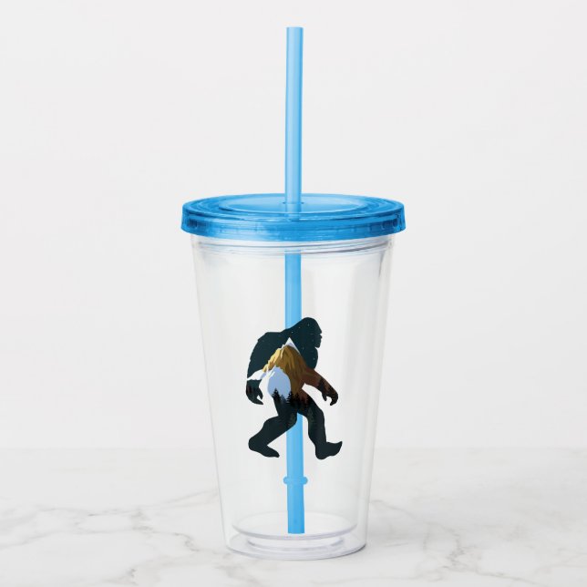 Nachtwald Bigfoot Acryltrinkbecher (Vorderseite)