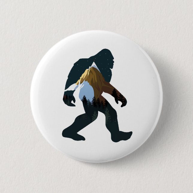 Nachtwald Bigfoot Button (Vorderseite)