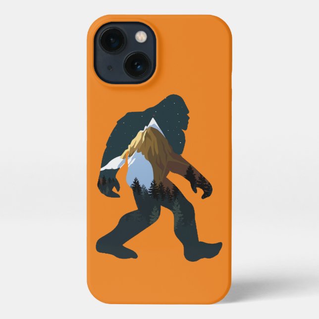 Nachtwald Bigfoot iPhone Hülle (Rückseite)