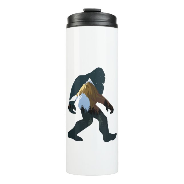Nachtwald Bigfoot Thermosbecher (Vorderseite)
