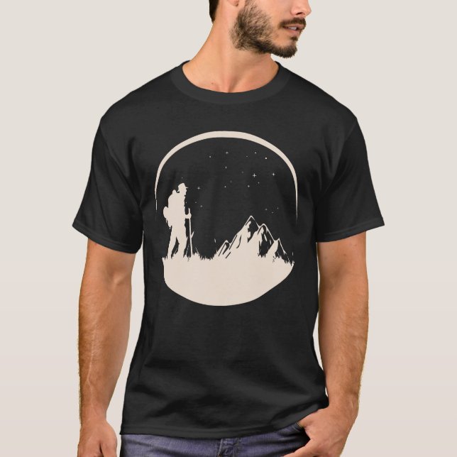 Nachtwanderwege Berge T-Shirt (Vorderseite)