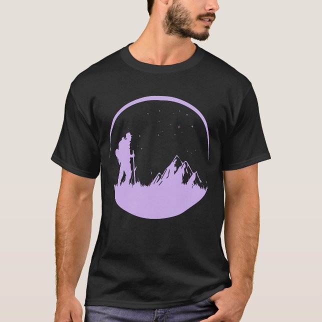 Nachtwanderwege Berge T-Shirt (Vorderseite)