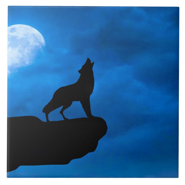 Nachtwolf Fliese (Vorderseite)