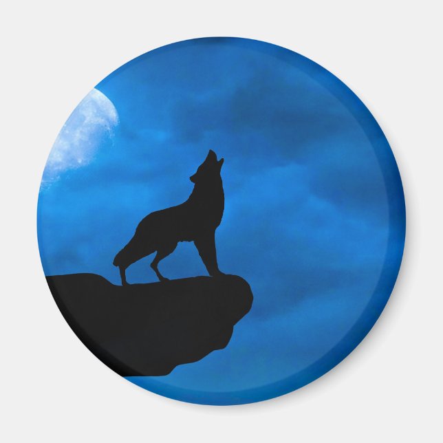 Nachtwolf Magnet (Vorne)