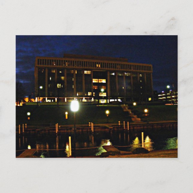 Nachtzeit am Berg Clemens, MICHIGAN USA Postkarte (Vorderseite)