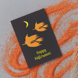 Nachtzeit Broom Ride - Happy Halloween! Postkarte