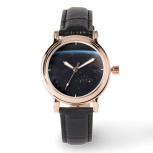 Nachtzeit in Nordeuropa Armbanduhr