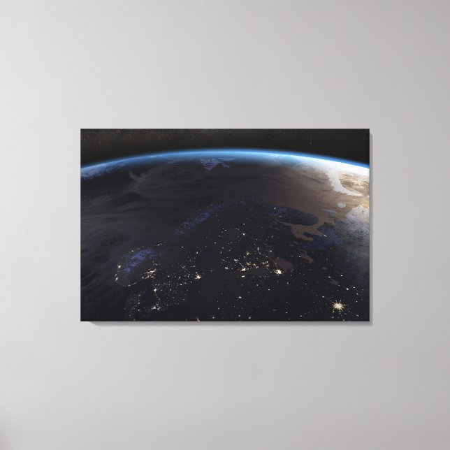 Nachtzeit in Nordeuropa Leinwanddruck (Vorderseite)